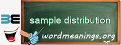 WordMeaning blackboard for sample distribution